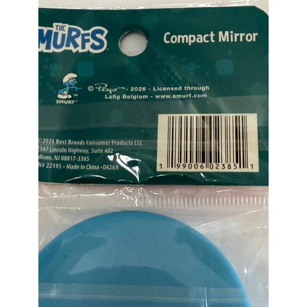 The Smurfs Compact Mirror 3x 1x Magnification Blue Peyo Best Brands New